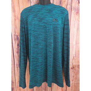 Under Armour Mens HeatGear Fitted Long Sleeve Shirt XL Teal Blue
